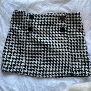 Vintage Y2K houndstooth mini skirt
